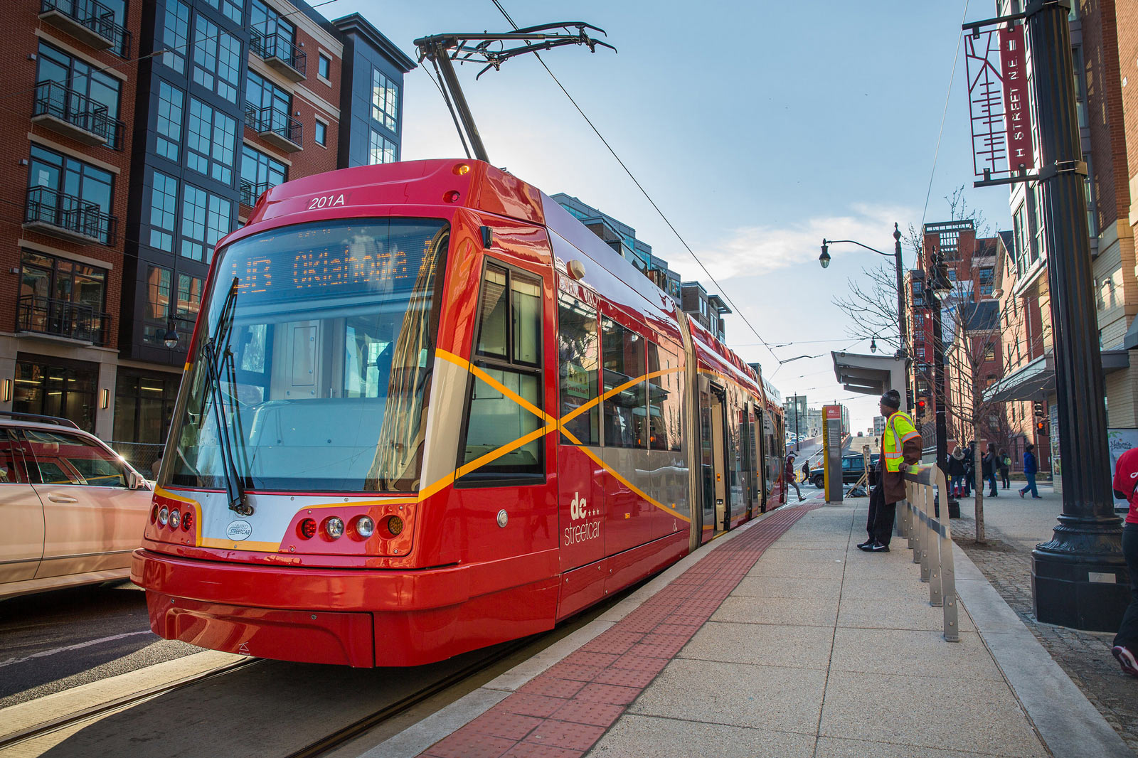 Washington, DC Streetcar along H Street NE